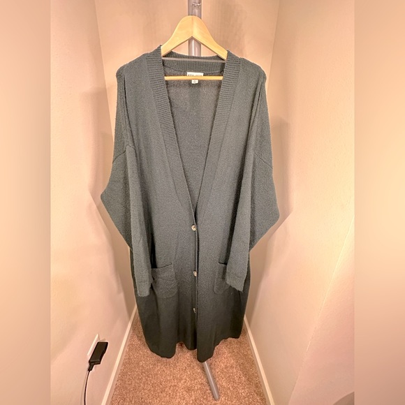 AVA+VIV - Hunter Green Longline Cardigan, Women’s 4X - Picture 1 of 6